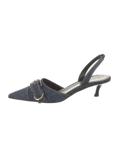 Pre-owned Givenchy Denim Slingback Pumps In Blue