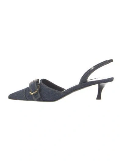 Pre-owned Givenchy Denim Slingback Pumps In Blue