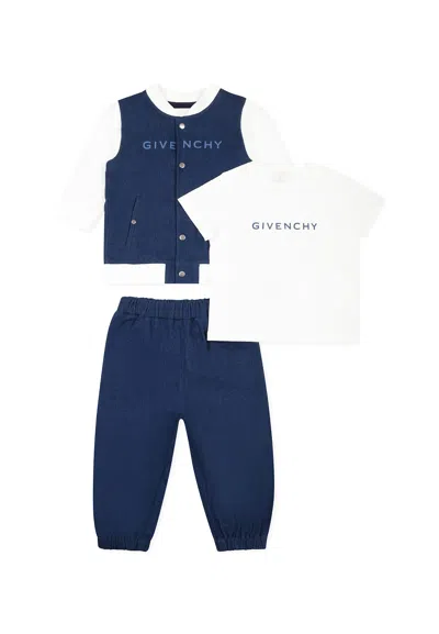 Givenchy Denim Suit For Baby Boy With Logo