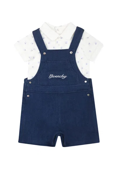 GIVENCHY DENIM SUIT FOR BABY BOY WITH LOGO