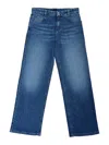 Givenchy Denim Trousers, Adjustable Waist,  Metal Plate On Belt, 4g Metal Plate And  1952 Sig In Blue
