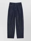 Givenchy Denim Trousers Wide-leg Contrast Stitching In Blue