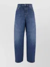Givenchy Denim Trousers With Belt Loops And Contrast Stitching In Blue