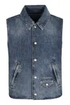 Givenchy Denim Sleeveless Jacket In Blue