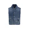Givenchy Denim Vest In Blue