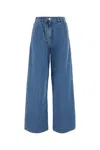 Givenchy High Waist Wide-leg Denim Trousers With Front Pleats