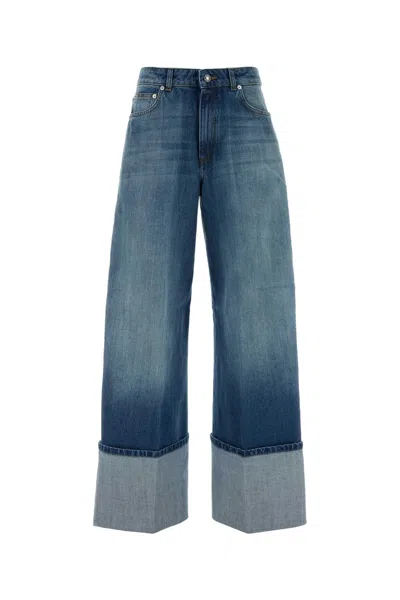 Givenchy Turn Up Denim Trousers In Blue