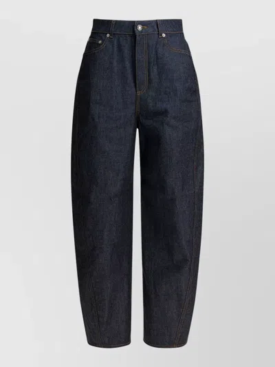 Givenchy Denim Wide-leg Trousers In Blue