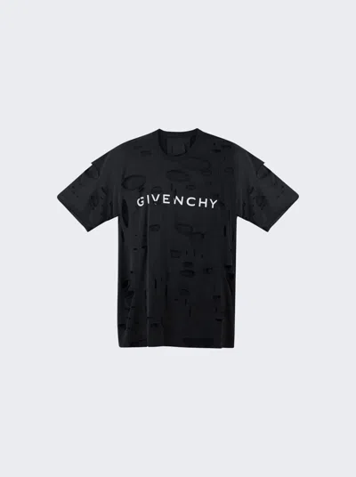 GIVENCHY DESTROYED 2 LAYER T-SHIRT