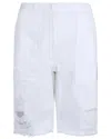 Givenchy Destroyed Denim Bermuda Short In White
