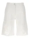 GIVENCHY DESTROYED DENIM BERMUDA SHORTS BERMUDA, SHORT WHITE