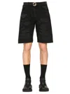 Givenchy Short In Denim Effetto Destroyed In Black