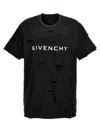 GIVENCHY DESTROYED EFFECT T-SHIRT BLACK