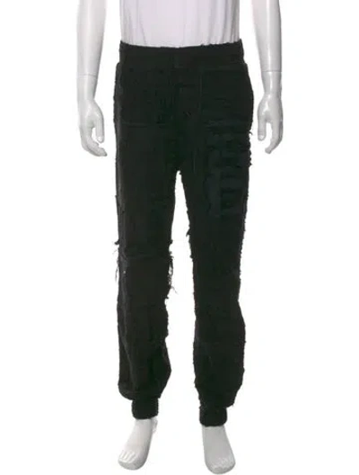 Pre-owned Givenchy Destroyed Joggers In Black