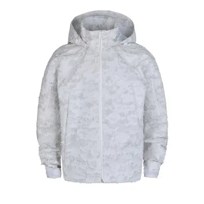 Pre-owned Givenchy Destroyed Windbreaker In Mixed Cotton 'pearl/grey' | Men's Size 48 In Gray