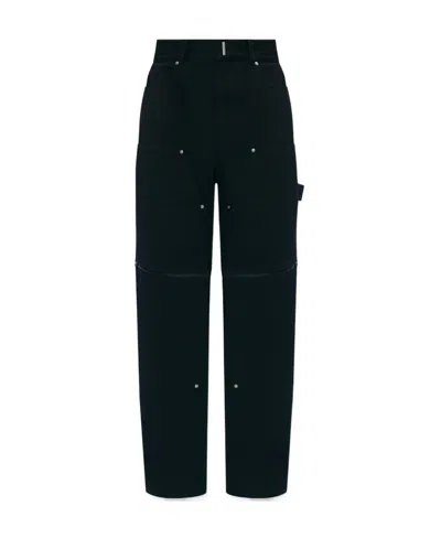 Givenchy Detachable-panels Wide-leg Jeans In Black