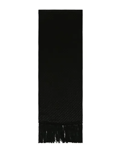 Givenchy Diagonal Logo Evening Silk-blend Scarf In Black