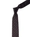 Givenchy Grey Mix Diagonal Logo Silk Tie In Gray