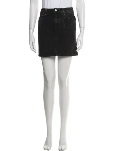 Pre-owned Givenchy Distressed Accents Mini Skirt In Black