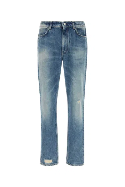 Givenchy Distressed Cotton Jeans In Blue