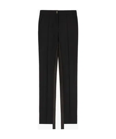 Givenchy Distressed-cuff Trousers In Black