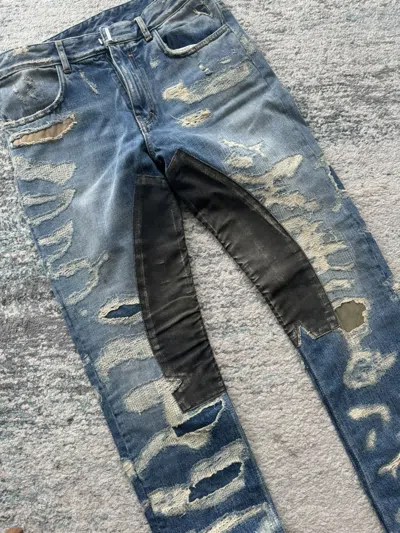 Pre-owned Givenchy Distressed Denim In Blue