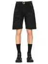 Givenchy Short In Denim Effetto Destroyed In Black