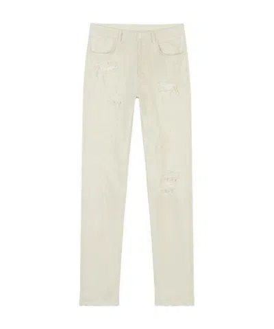 Givenchy Distressed-effect Slim-fit Jeans In White