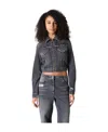 Givenchy Cropped Denim Jacket In Black