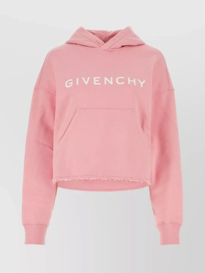 GIVENCHY DISTRESSED HOODED COTTON SWEATSHIRT