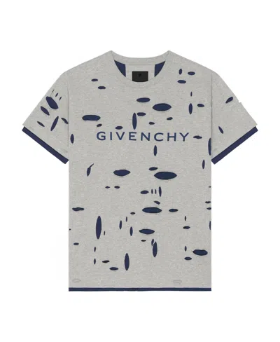 GIVENCHY GIVENCHY DISTRESSED CREWNECK T-SHIRT