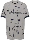 Givenchy Distressed Crewneck T-shirt In Grey