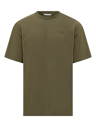 Givenchy Distressed Logo T-shirt In Green