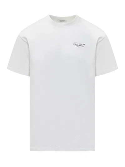 Givenchy Distressed Logo T-shirt In White