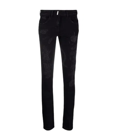Givenchy Distressed Skinny Jeans In Black