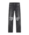 Givenchy Distressed Straight-leg Denim Jeans In Black