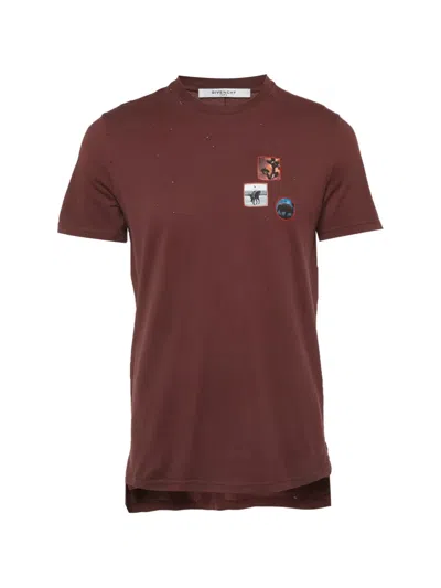 Pre-owned Givenchy Distressed T-shirt In Brown