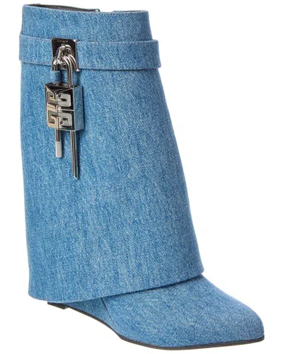Givenchy Shark Lock Denim Bootie In Multi