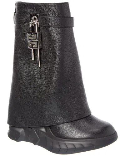 GIVENCHY GIVENCHY SHARK LOCK LEATHER BOOTIE