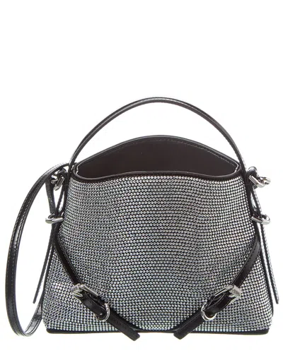 Givenchy Dnu Inv  Voyou Nano Satin & Leather Shoulder Bag In Black