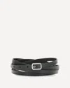 Givenchy Double-buckle Leather Belt In Black