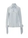 Givenchy Blouse Avec Nauds En Jacquard Monogramme 72 In Blue