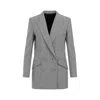 Givenchy Black And White Double Breast Wool Jacket