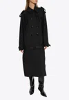 Givenchy Double-breasted Belted Trench Coat In Black