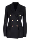 Givenchy Midnight Blue Wool Blend Blazer In Black
