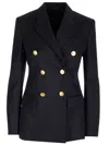 Givenchy Wool Blend Blazer With Back Slit And Multiple Pockets In Blue