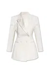 Givenchy White Wool Double Breasted Blazer In White