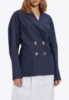 Givenchy Double-breasted Buttoned Blazer In Navy