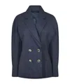 Givenchy Double Breasted Casual Jacket In Blue