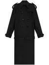 Givenchy Double-breasted Belted Trench Coat In Black